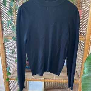 Vero Modo Black Ribbed Long Sleeve Sweater